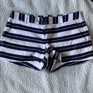 Banana Republic Navy and White Striped shorts